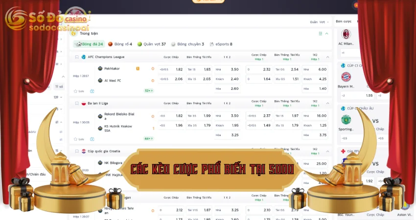 Kèo cược thể thao phổ biến tại SODO66 dành cho tân thủ