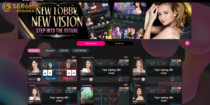 Sảnh cược Casino VIA cung cấp nhiều trò chơi game bài giải trí hấp dẫn